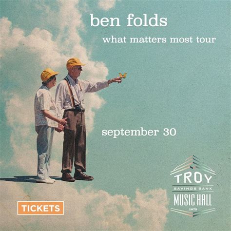 Ben Folds coming to Troy Music Hall